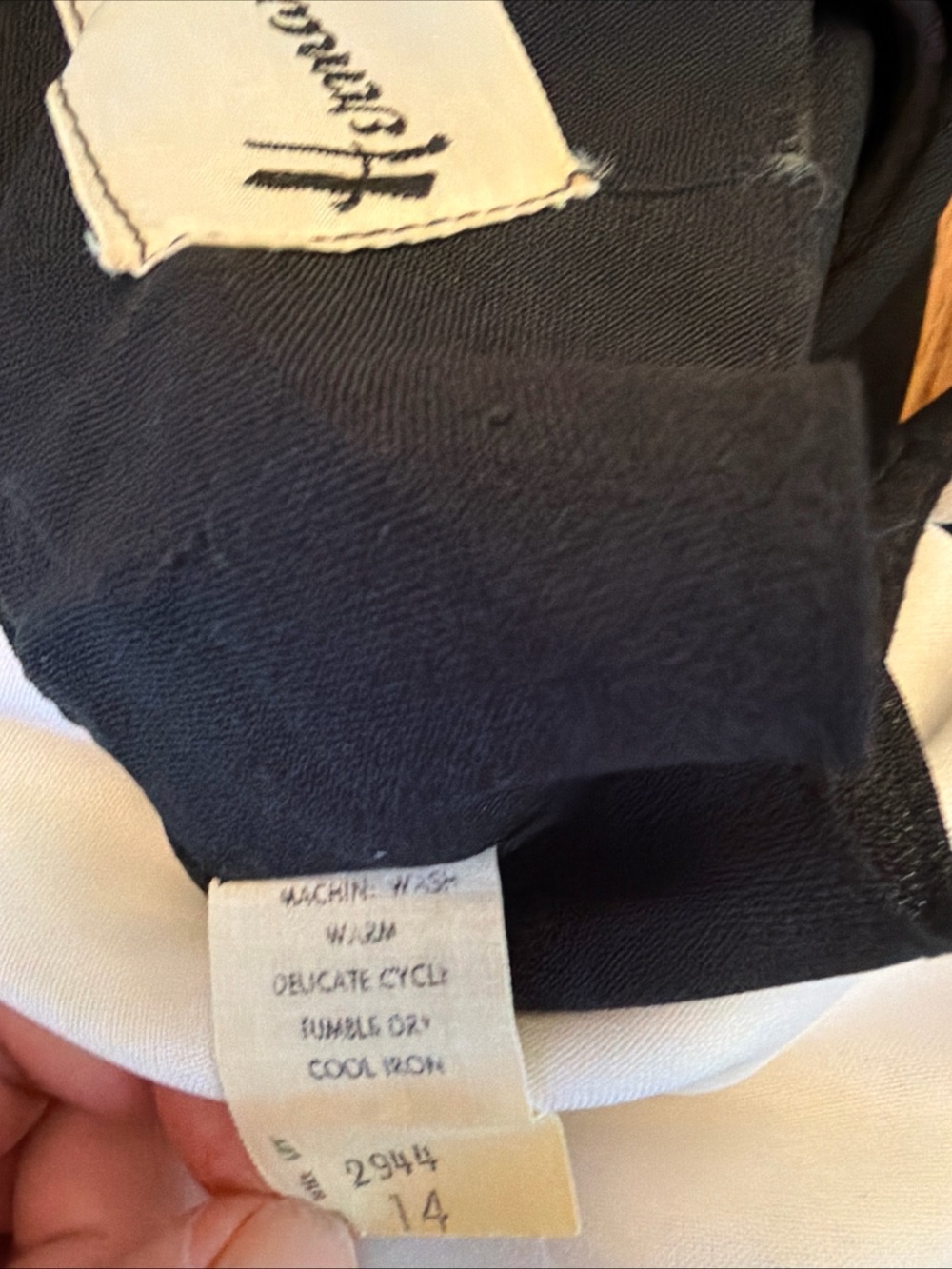Herman Marcus Dallas Vtg Dress Size 14 Black 70's USA Wednesday Adams Accordion - Picture 10 of 11